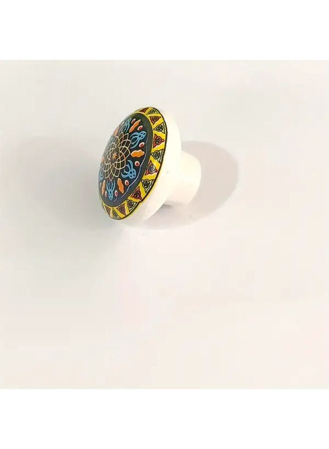 Mixed Floral Ceramic Knobs Bohemian Retro Vintage Drawer Cabinet Wardrobe Handles - Image 3